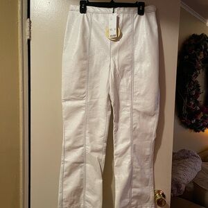 NWT Urban Outfitters white pleather pants. Women’s size 30